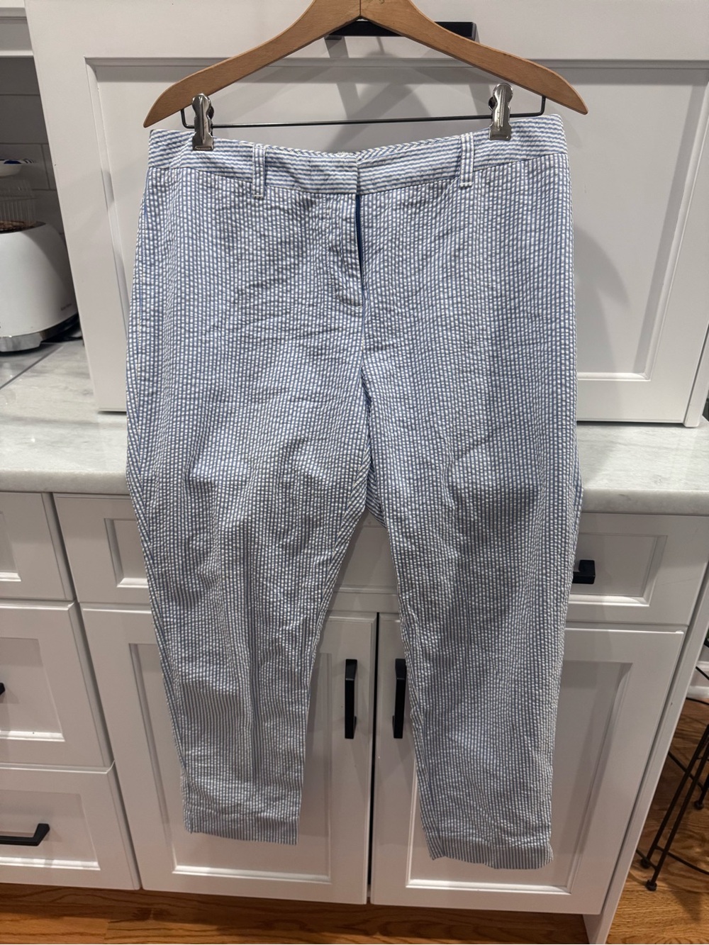 Vineyard Vines Blue & White Seersucker Straight Leg Pants